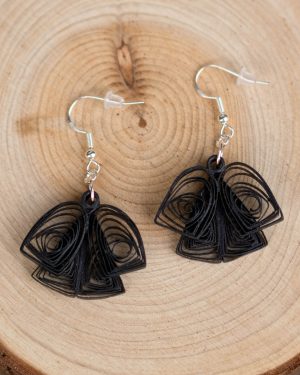 Boucles d'oreilles "Coiffes alsaciennes noires"