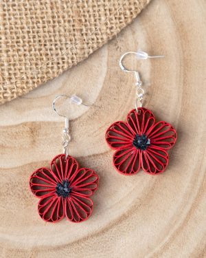 Boucles d'oreilles "Coquelicots"