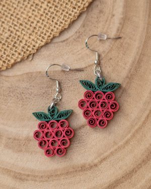 Boucles d'oreilles "Framboises"