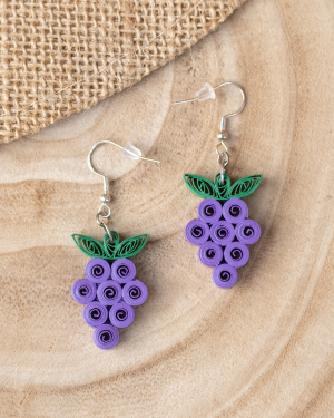 Boucles d'oreilles "Raisins"