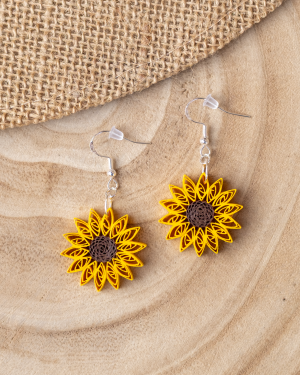 Boucles d'oreilles "Tournesols"