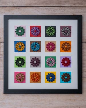 Cadre "Pop art floral - grand"